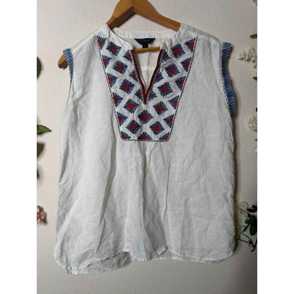 J.Crew embroidered tunic slight flaw under arm